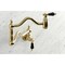 Kingston Brass KS2107PKL Duchess Wall Mount Pot Filler, Brushed Brass KS2107PKL - alternate 3